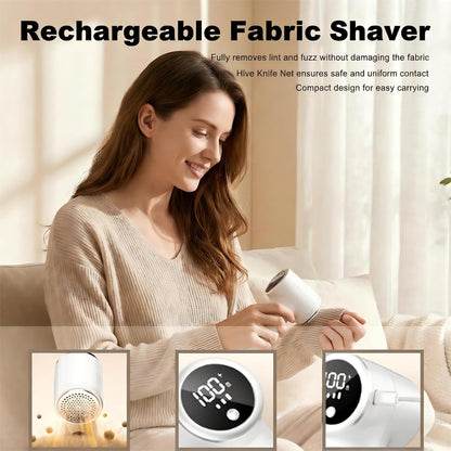 Rechargeable Fabric Shaver with LCD Display